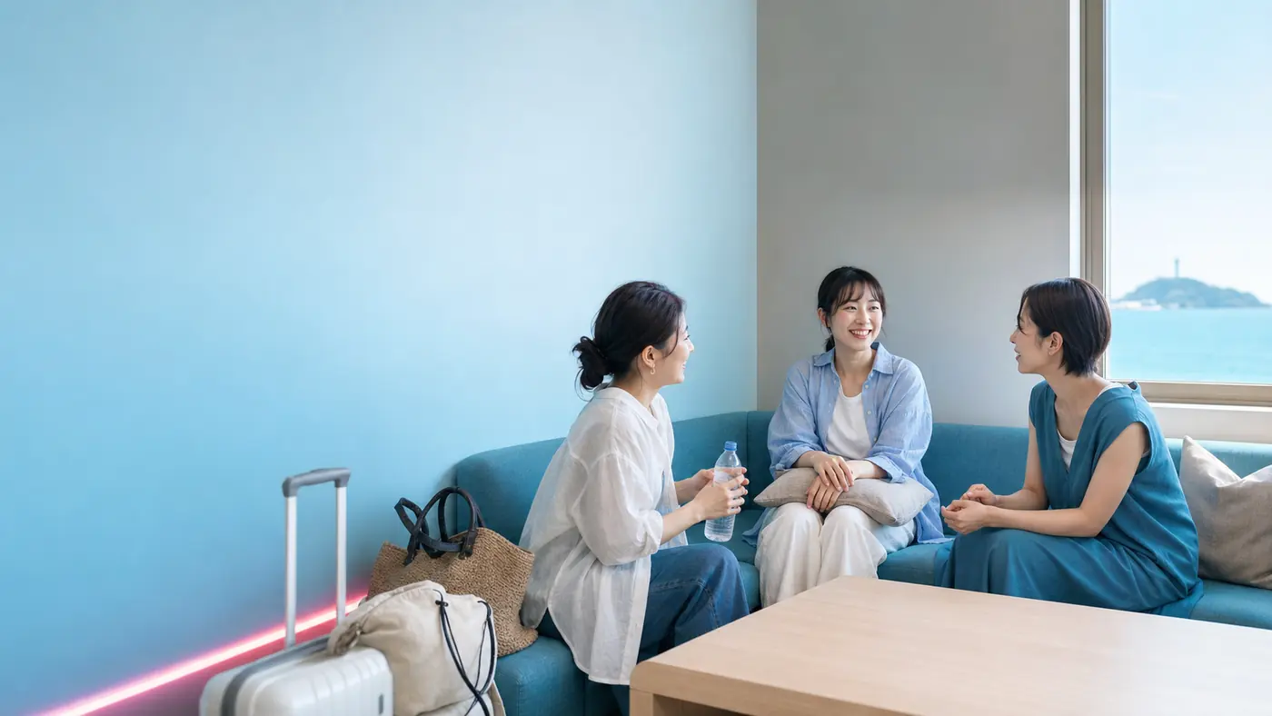 観光途中のひと休みにのイメージ